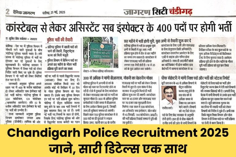 Chandigarh Police Recruitment 2025
